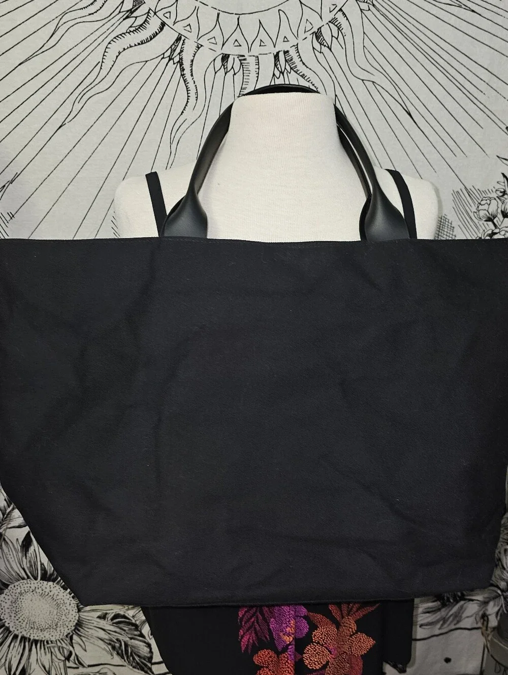 Black W/ Silver Sequins Victoria's Secret Tote 22x13x6